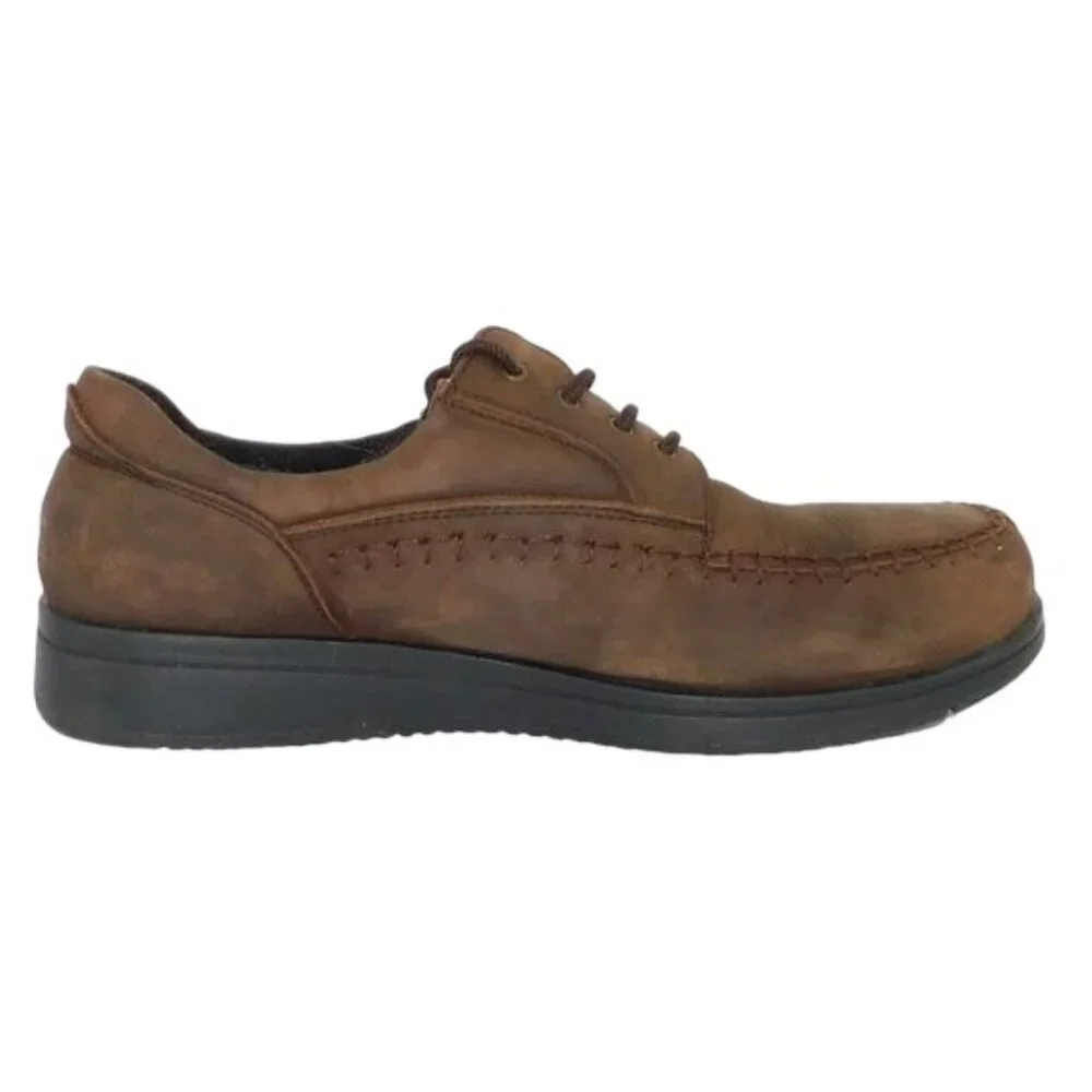 Mountain Breezes Brown Suede/Leather Lace-up Loafer